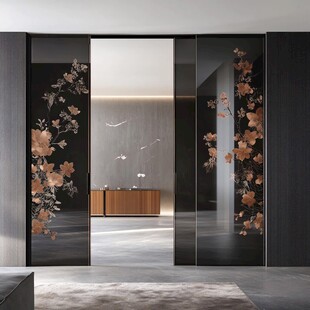 中式繁花移门 雅致空间美学