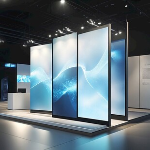科技展厅的炫酷透明显示屏
