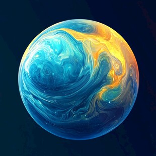 梦幻星球 绚丽色彩漩涡世界