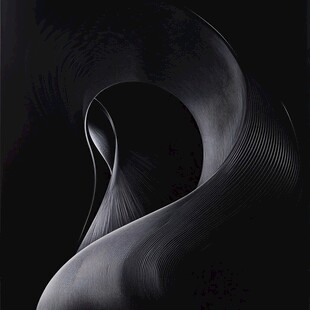 黑色曲线抽象艺术形态