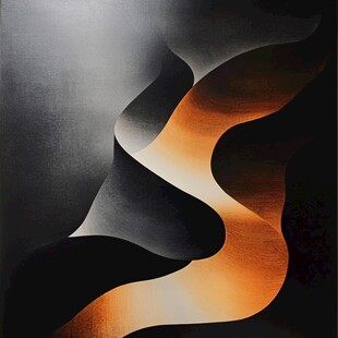 抽象光影曲线艺术画作