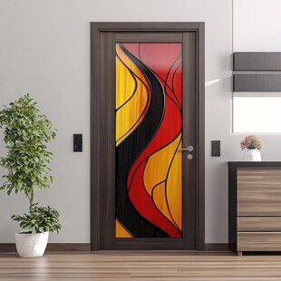 艺术彩绘门装点家居空间