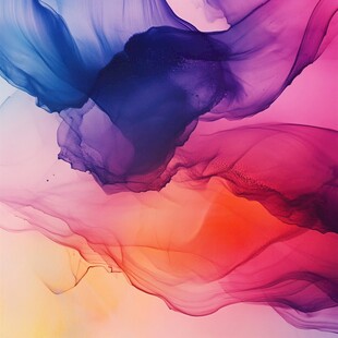梦幻彩色墨韵抽象背景图