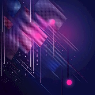 炫彩几何线条科技风背景