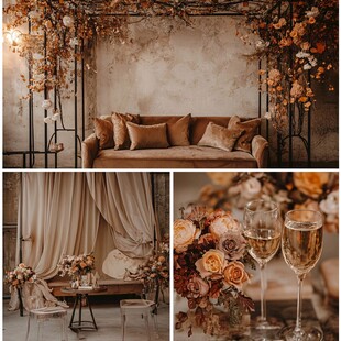 秋日浪漫婚礼场景布置