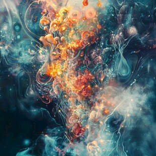 梦幻炫彩抽象流体艺术画面