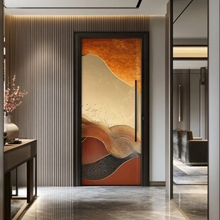 现代风玄关抽象艺术装饰画