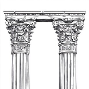 古典希腊罗马风格立柱图案