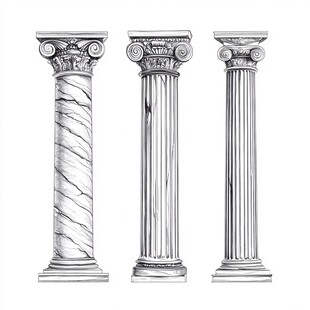 经典罗马柱设计图展示