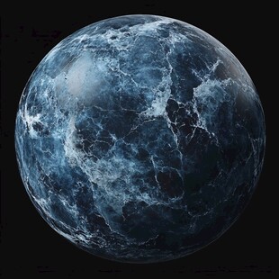 蓝色神秘星球纹理特写