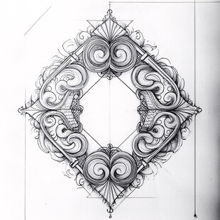 复古装饰性几何图案设计