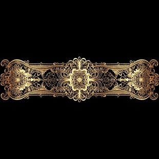 金色华丽复古花纹装饰条