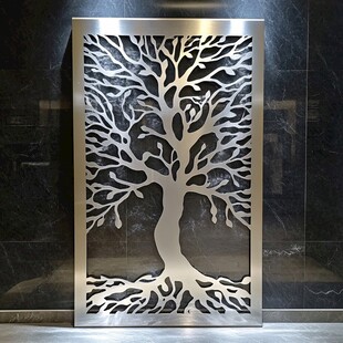 金属树型镂空艺术屏风