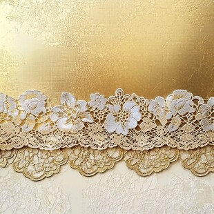 金色蕾丝花边精致图案