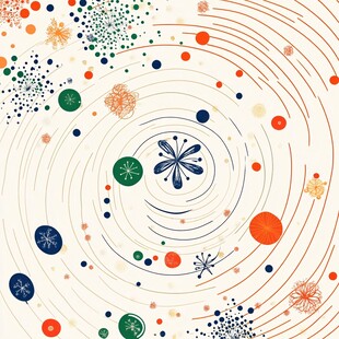 梦幻旋转图案 多彩抽象背景