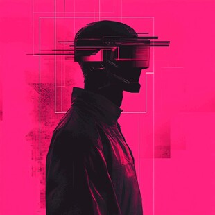 未来感科技风人物剪影