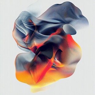 抽象动感色彩流体艺术图形