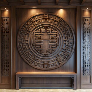 中式木雕墙面 尽显古典韵味