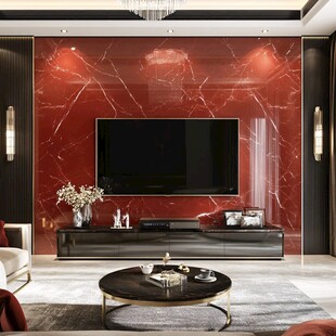 红奢大理石电视背景墙设计
