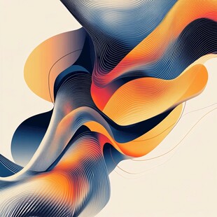 动感流体渐变抽象艺术图形