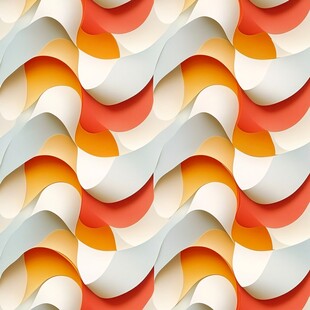 多彩波浪几何图案背景