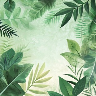 清新绿植背景图