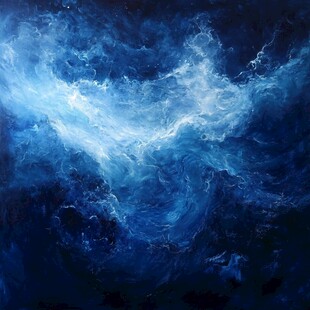 梦幻蓝色流体艺术纹理