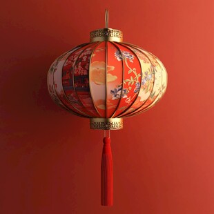 中式传统红灯笼精美图案