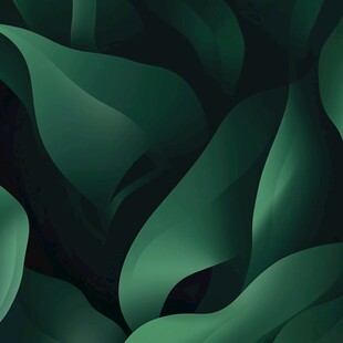 深绿叶片抽象艺术背景图