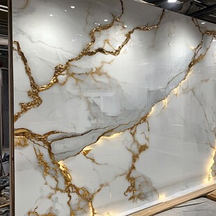 奢雅金纹大理石墙面