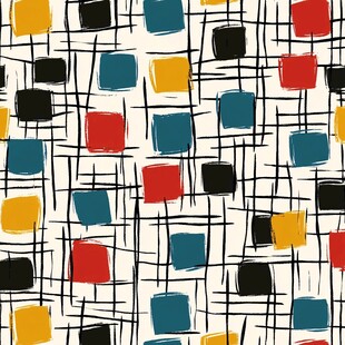 几何方块线条抽象图案