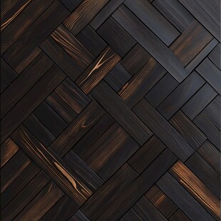 深色拼花木地板纹理特写