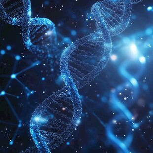 梦幻DNA双螺旋结构图像