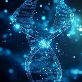 梦幻DNA双螺旋结构图像