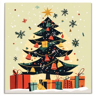 欢乐圣诞树与缤纷礼物