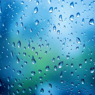 窗上雨滴 清新梦幻的景致