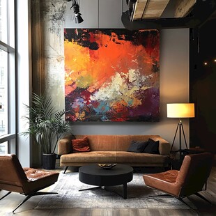 现代客厅的艺术氛围布置