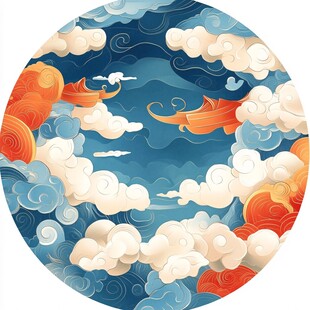 中式云纹图案 传统元素之美