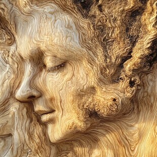 木雕人像 细腻纹理的艺术杰作