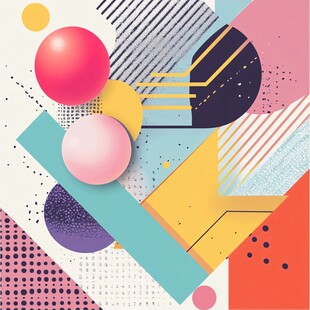 几何多彩抽象艺术背景图