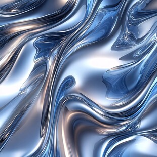 流动金属质感抽象背景图