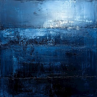 深蓝抽象艺术纹理画作