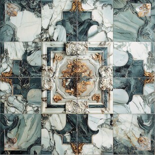 奢华大理石拼花瓷砖图案