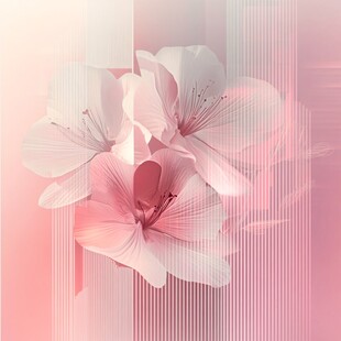 梦幻粉色花卉抽象背景图