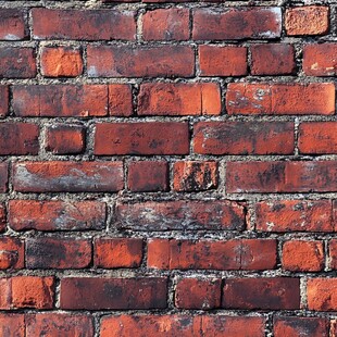 复古红砖墙面纹理特写