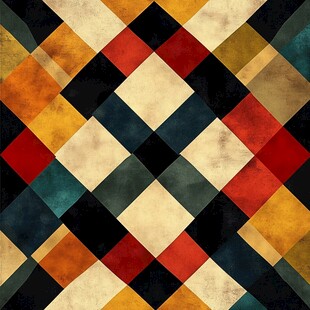 复古几何方格图案背景