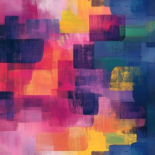 多彩抽象色块艺术背景图