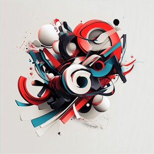 抽象几何色彩艺术构成