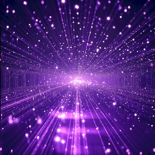梦幻紫色光线星空背景图