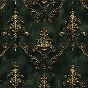 复古奢华金色花纹背景图